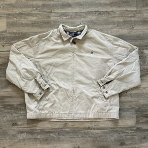 Vintage Polo Ralph Lauren Plaid Lining Harrington Jacket Size XXL